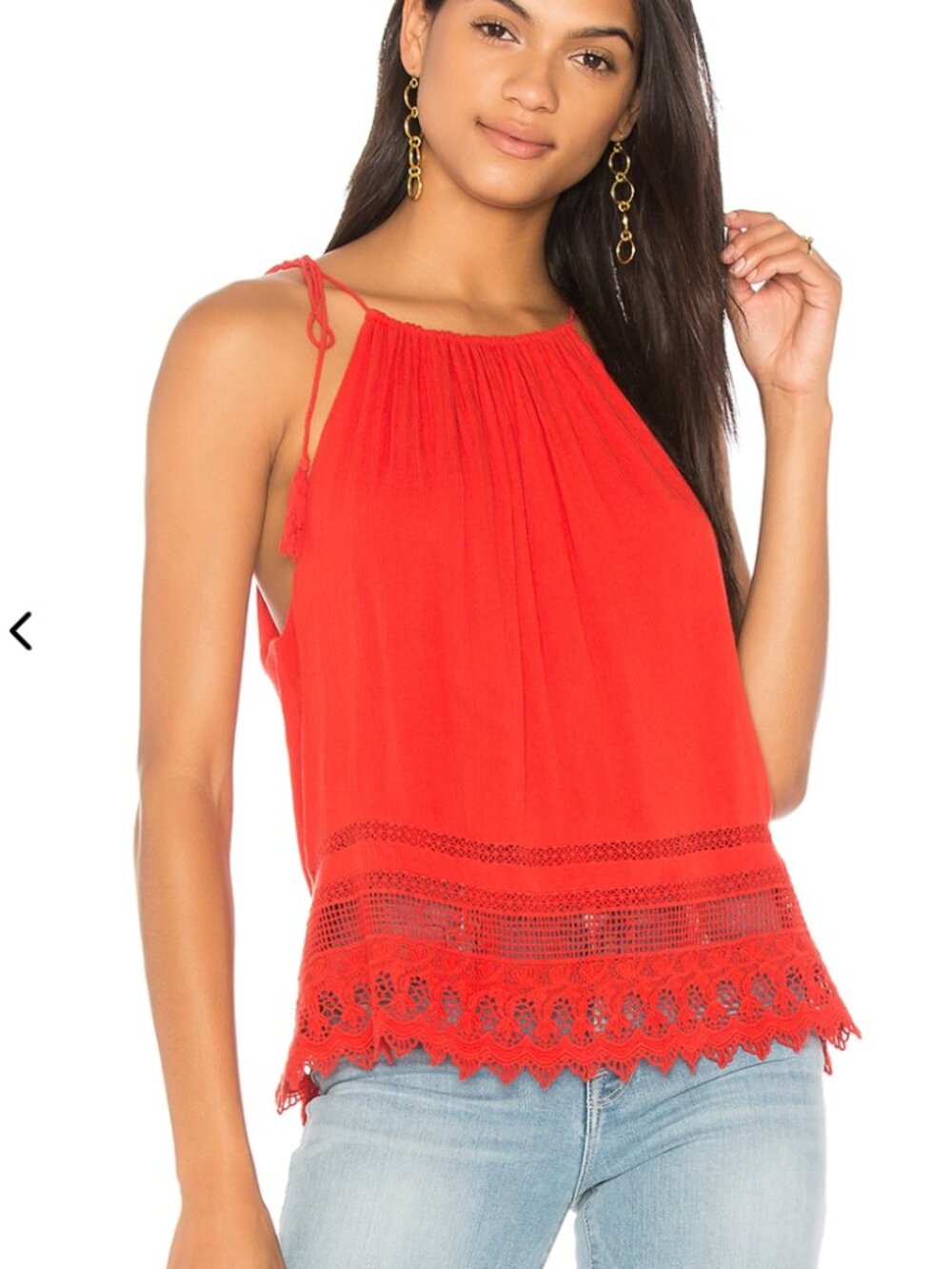 Alice + Olivia Danya Cami - Color Poppy (Red/Orange) - Size Medium (Red/Orange)